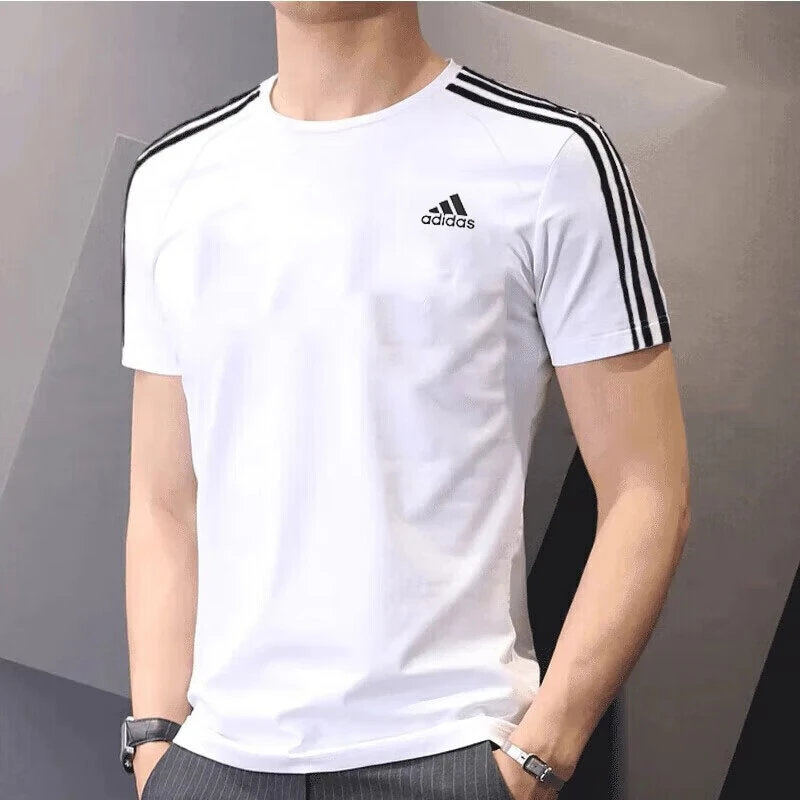 阿迪达斯短袖男装2025夏季新款健身运动半袖时尚透气舒适休闲短袖