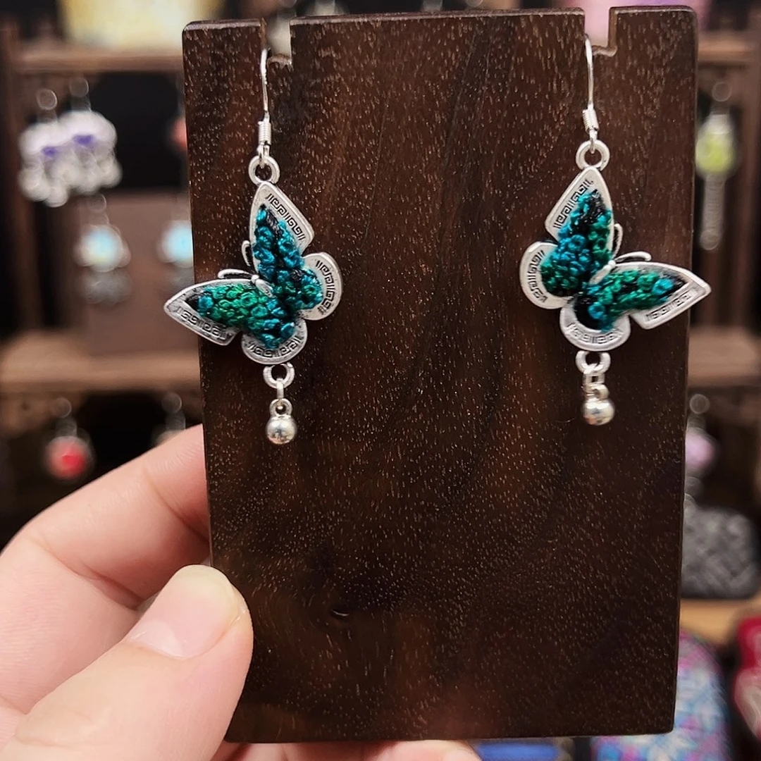 黄铜925银布艺手工刺绣