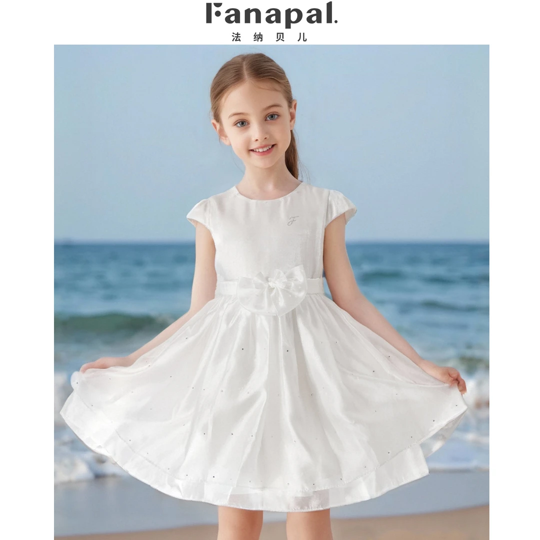 法纳贝儿白色烫钻公主裙FL4218402