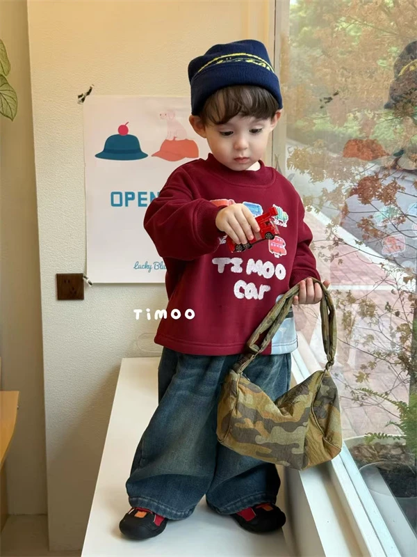 提茉·25冬~涂鸦汽车卫衣822（童装汉服）