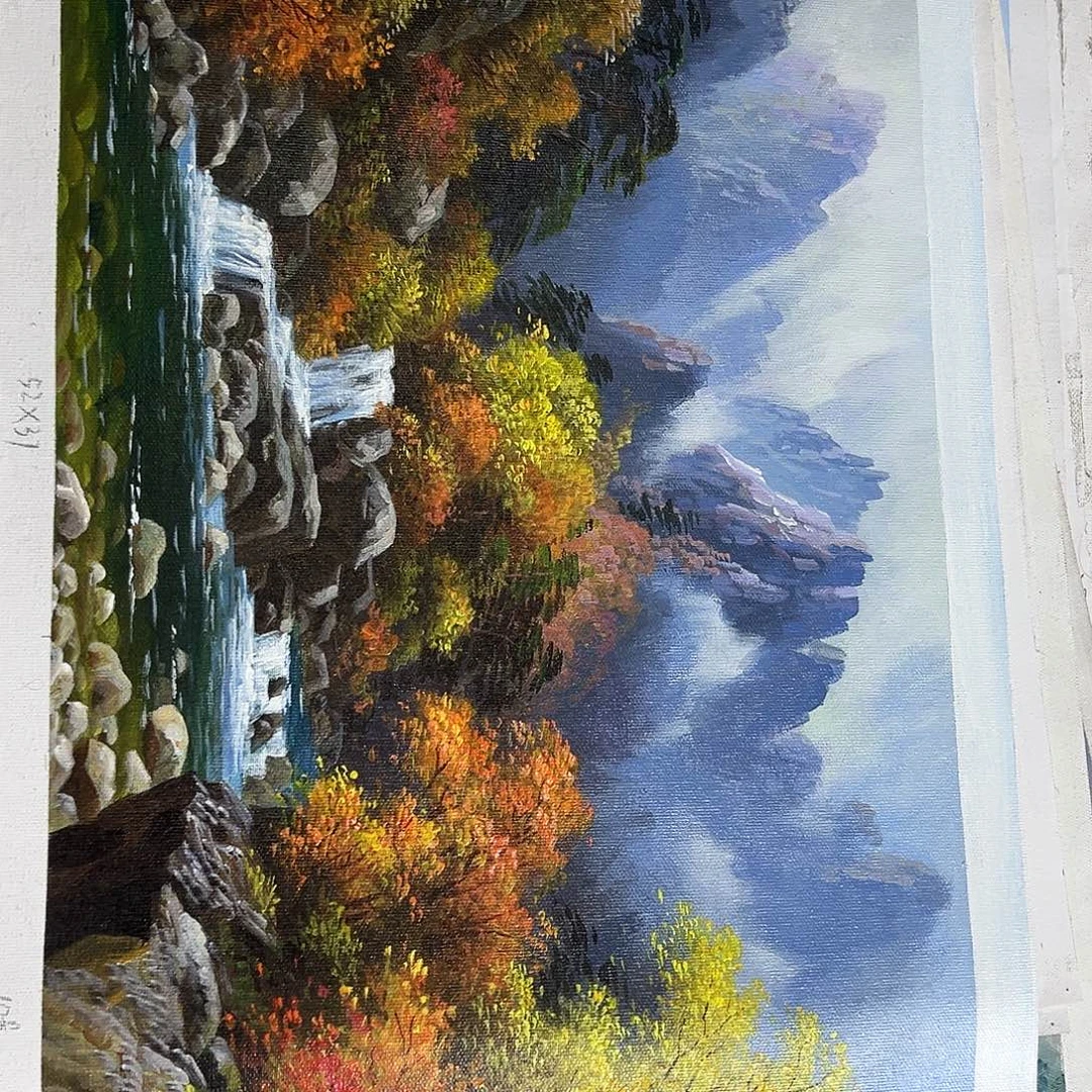 蒙***人油画朝鲜艺术家一级画家