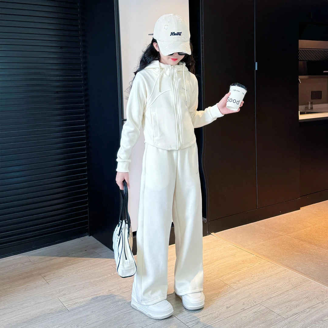 女童运动套装秋装2025新款儿童秋季韩系穿搭女孩大童炸街卫衣童装