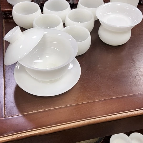 璞玉元宝盖碗套组