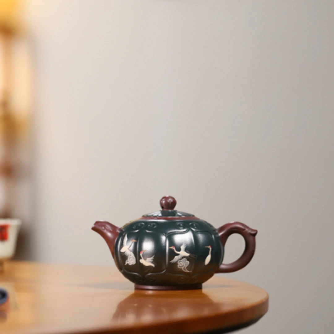 【和合如意】 大亨紫泥粉毛家古绿泥装饰·180cc 作者 : 毛阿明