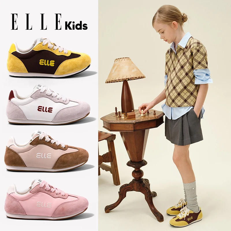 ELLE KIDS童鞋运动鞋2025秋季新款女童鞋子软底小女孩休闲轻跑鞋
