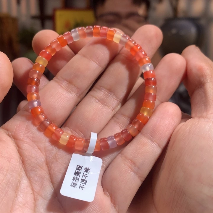 未镶嵌手串南红玛瑙多宝直切手串6mm