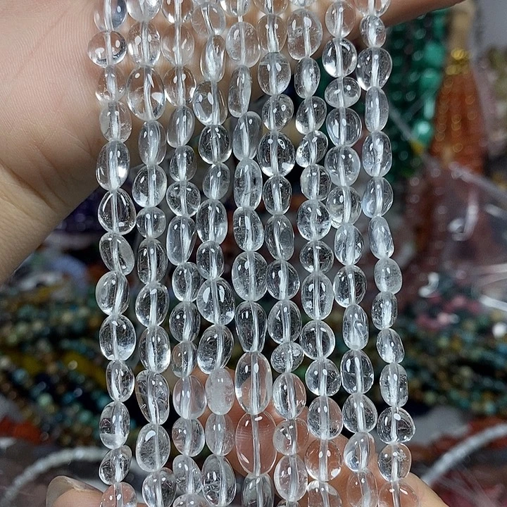 玛瑙/玉髓未镶嵌珠宝半成品天然白水晶一条