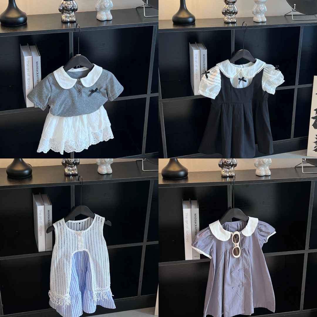 【801-899】2025夏季女宝新款洋气女孩时尚短裙女童连衣裙