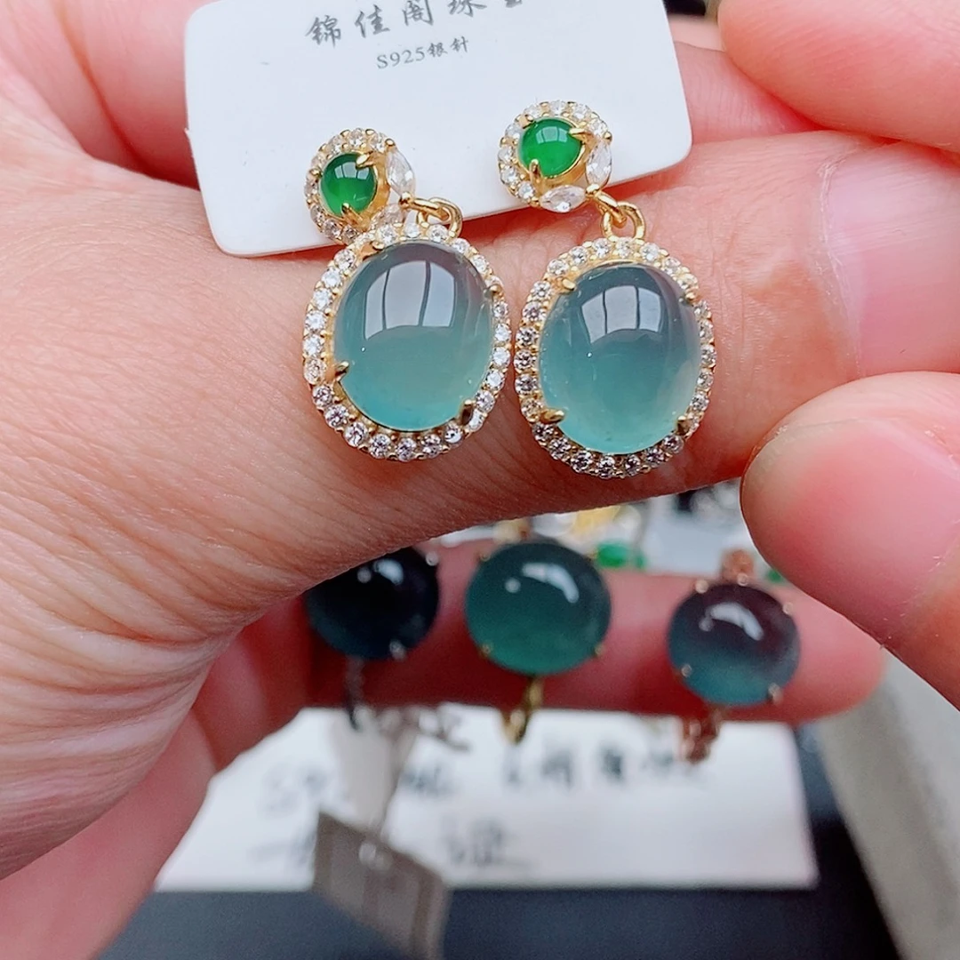 翡翠银S925镶嵌戒指