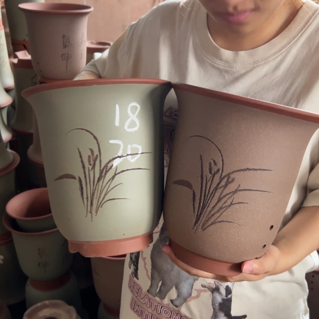 宜兴川阁紫砂花盆