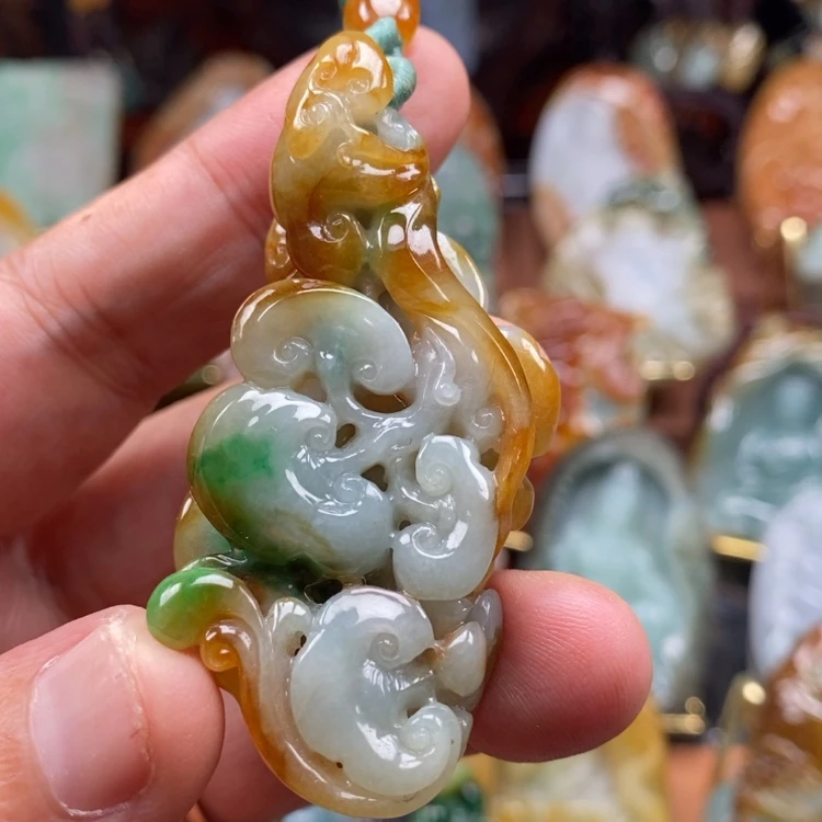 【闪购商品】翡翠未镶嵌颈饰缅甸翡翠A货吊坠