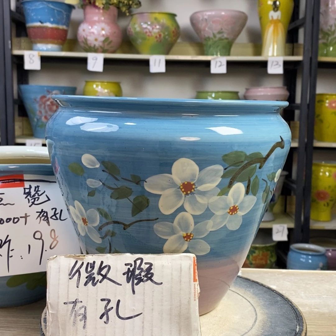 景德镇手工手绘陶瓷花盆