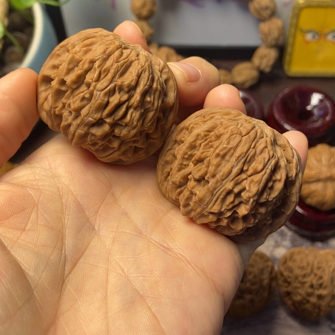 把件文玩核桃全品正磨盘狮子头尺寸43