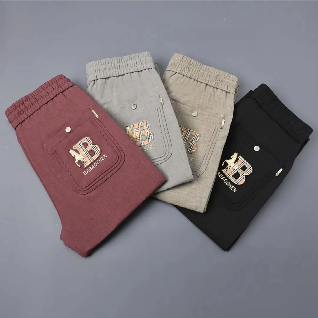 BABAOSHEN/巴宝绅金马（夏季）天丝冰感棉新款百搭裤时尚休闲裤