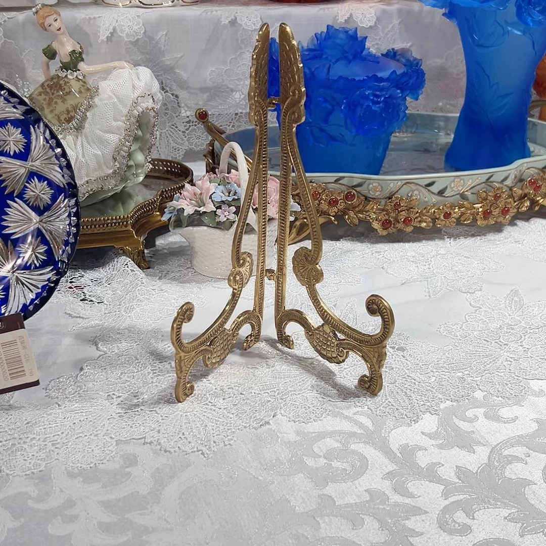 陶瓷纯铜赏盘支架大号