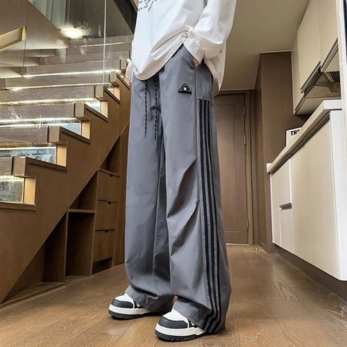 束口裤2025春季新款内景大码美式防水织带冲锋裤M-5XHK24880-特