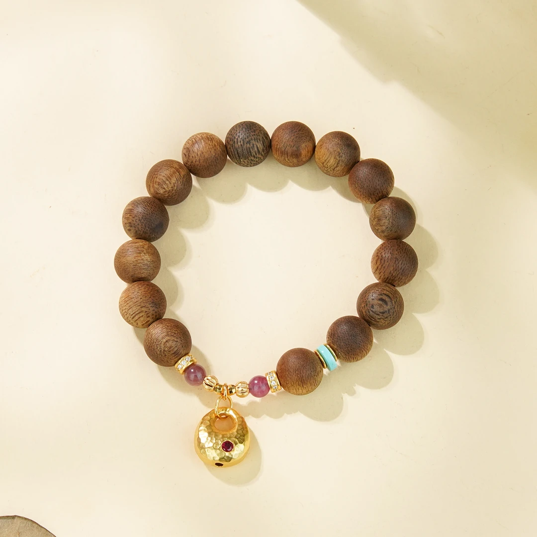 沉香黄奇1.0DIY包包提溜手串/CX00188