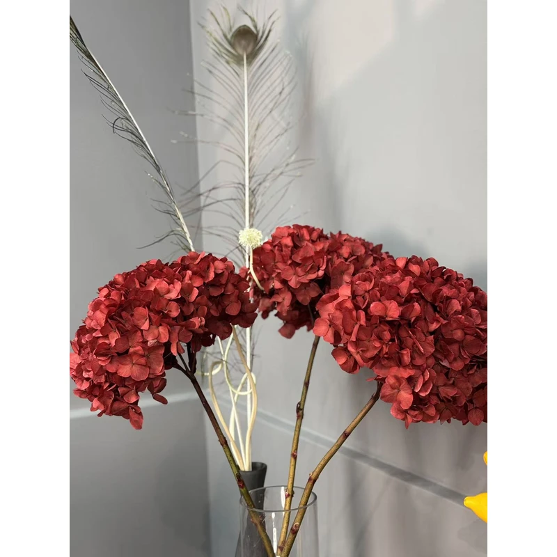 【AAA级鲜花】复古红绣球永生花绣球
