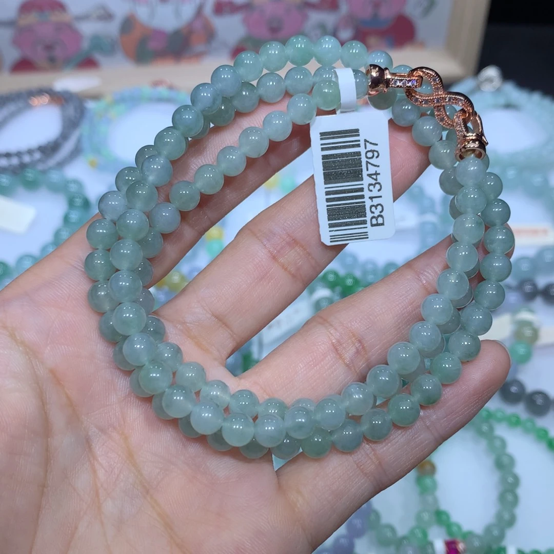 翡翠未镶嵌手链天然