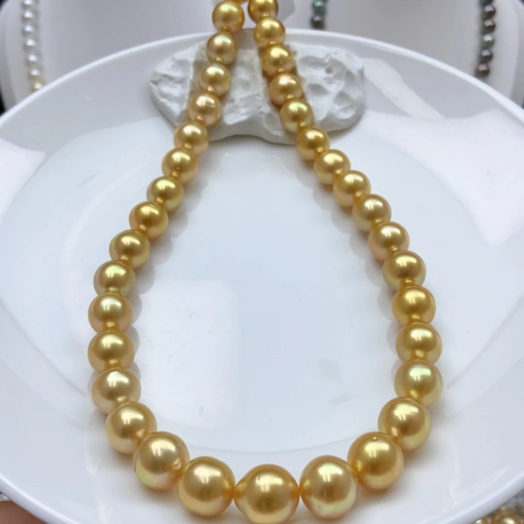 海水珍珠银S925镶嵌项链