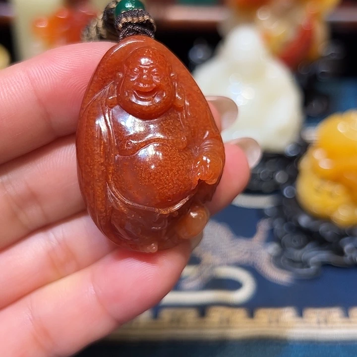 福***哥寿山石印石结晶桃花