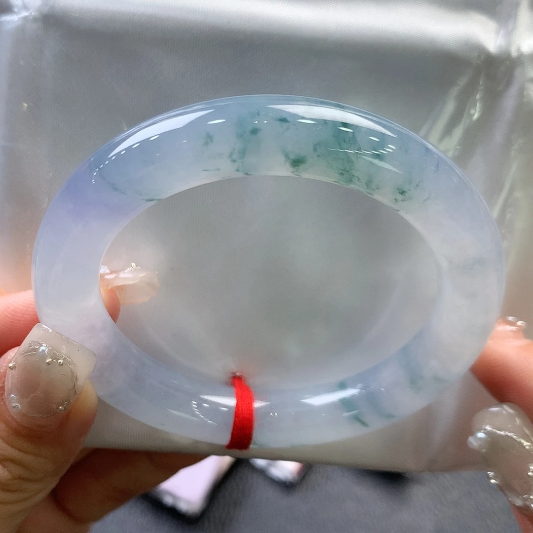 翡翠未镶嵌手镯51.4圆条