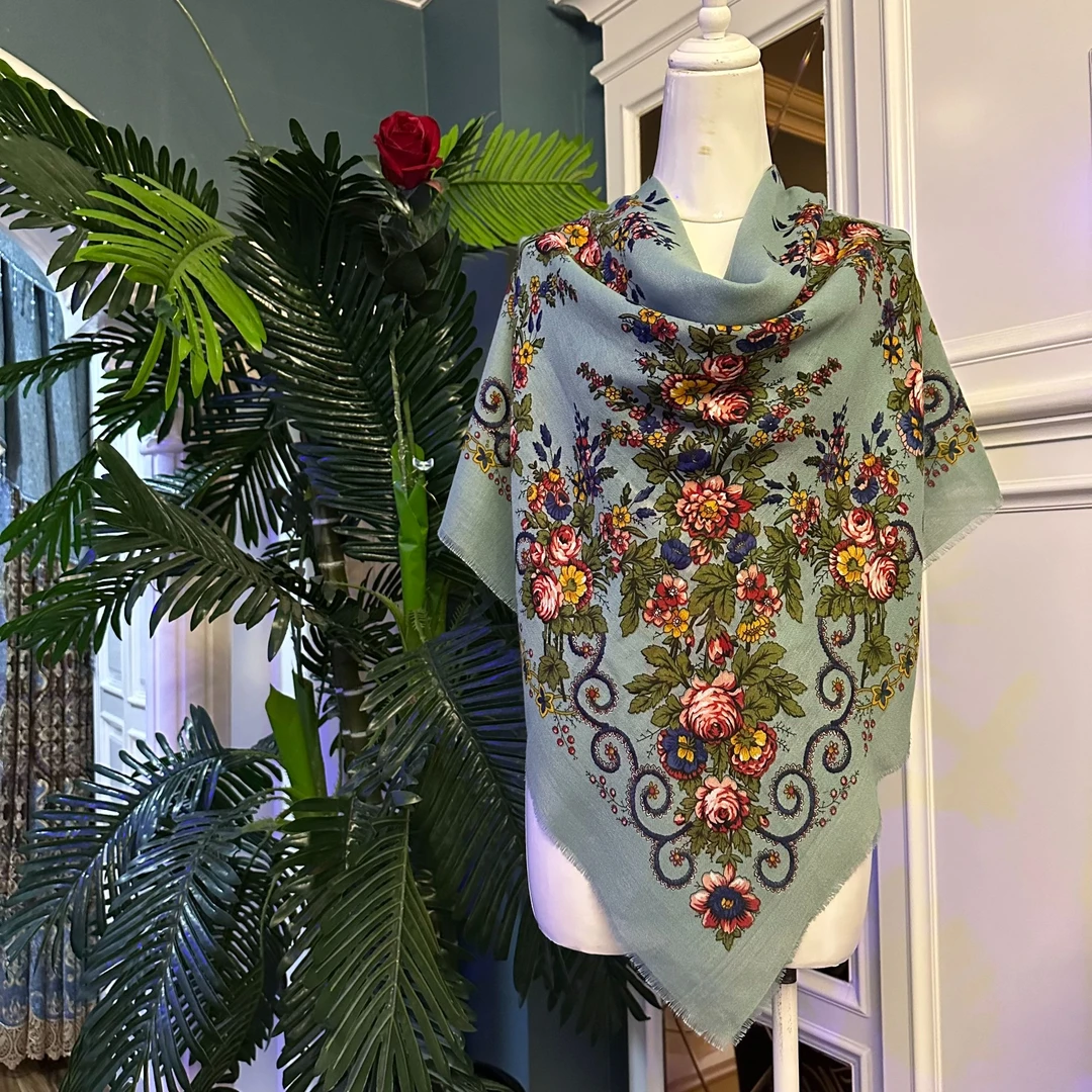 GUZALYIPAK民族风柔软纯棉130×130大方巾披肩