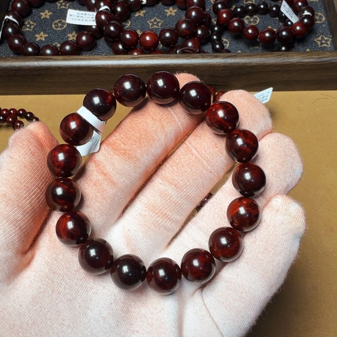 默***我小叶紫檀手串/手链原汁原味1.2闪电水波