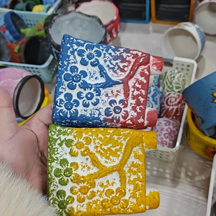 红陶吸水透气的白陶花盆凑满12发货