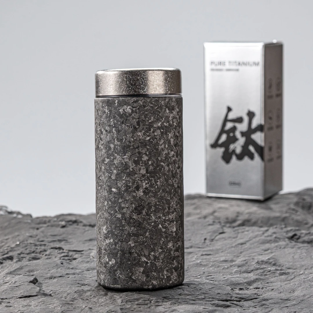 求物纯钛口袋杯随行茶杯泡茶杯水杯220ml