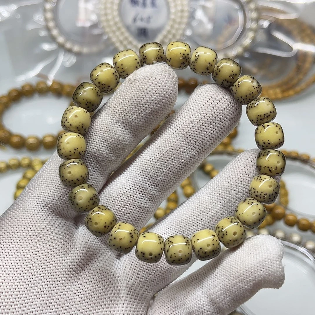 破***人星月菩提手串通体留白10×9