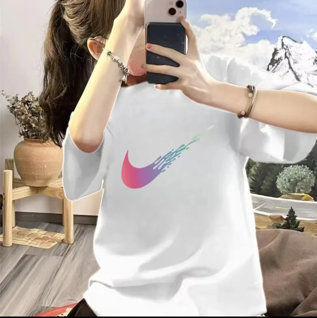 【商场同款】夏季时尚情侣装宽松圆领短袖T恤ins百搭休闲潮流半袖