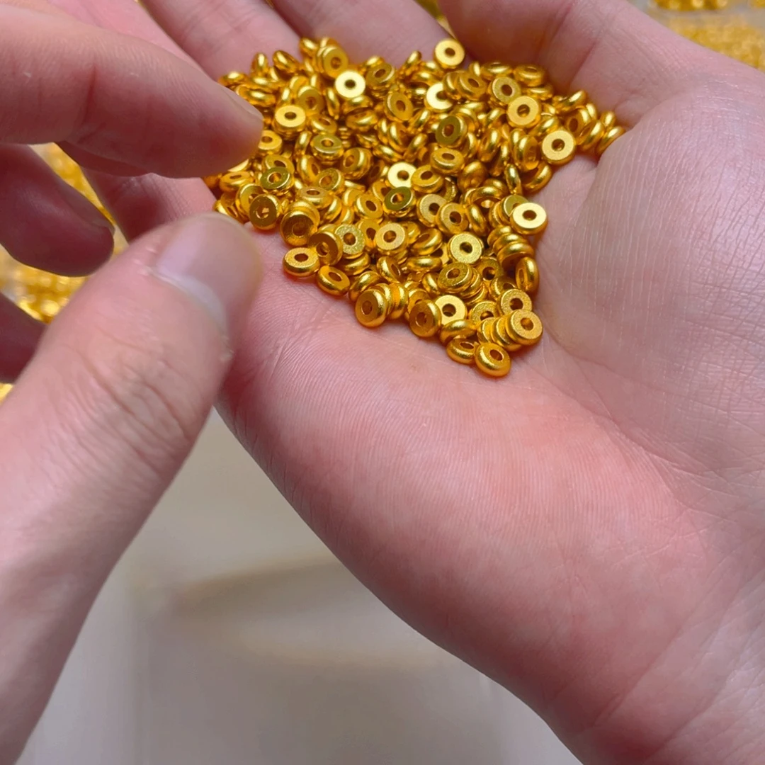 锆石铜合金算盘珠隔片6mm10颗