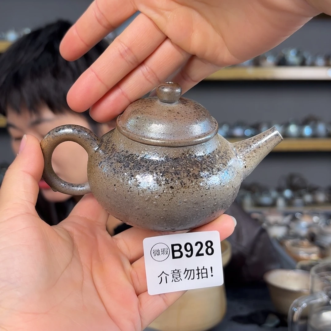 坭兴陶纯柴烧原矿泥料纯手工壶160毫升
