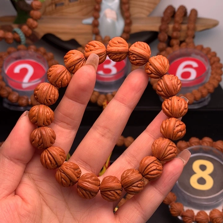 桃核吊坠1.4野生火麒麟手串