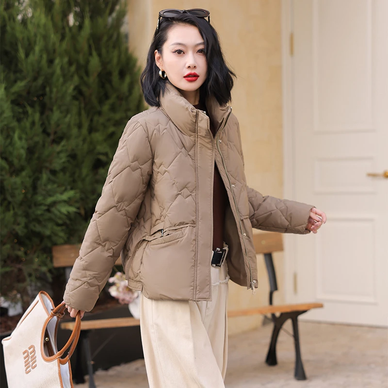 【棉感】2025秋冬新款韩版立领短款棉服时尚棉衣保暖棉袄外套