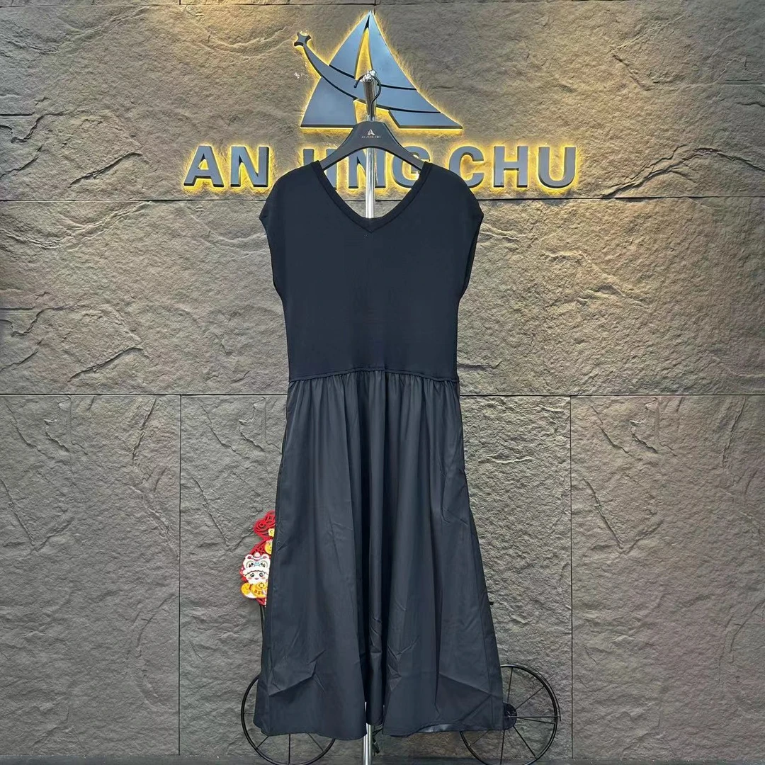 51  春季新款短袖长裙款式显瘦休闲简约中长款连衣裙