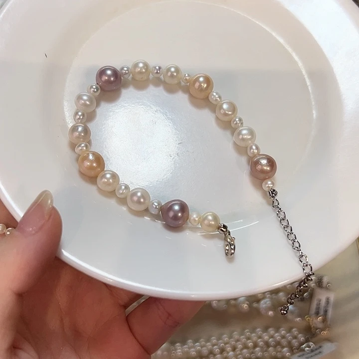 爱****银S925镶嵌淡水珍珠天然淡水珍珠设计款