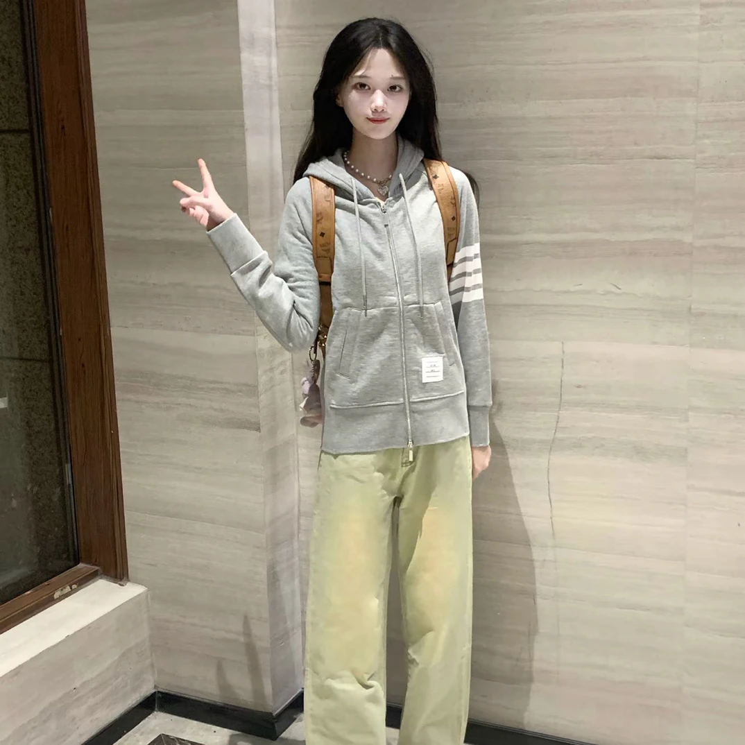 99新 THOMBROWNE 3码/灰色经典款长袖拉链外套/16946385