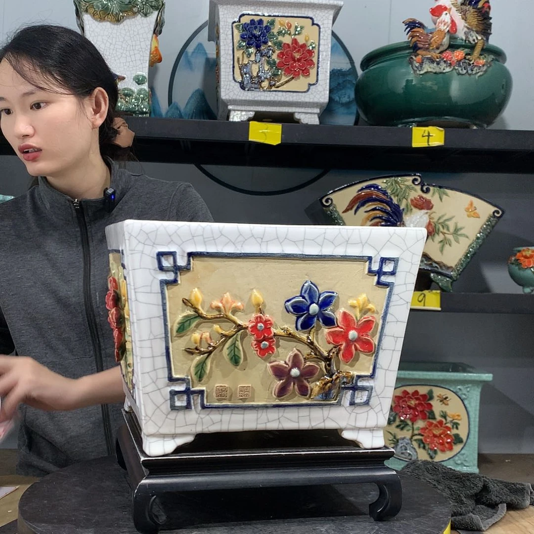 院**山高温烧制石湾盆不退换微瑕