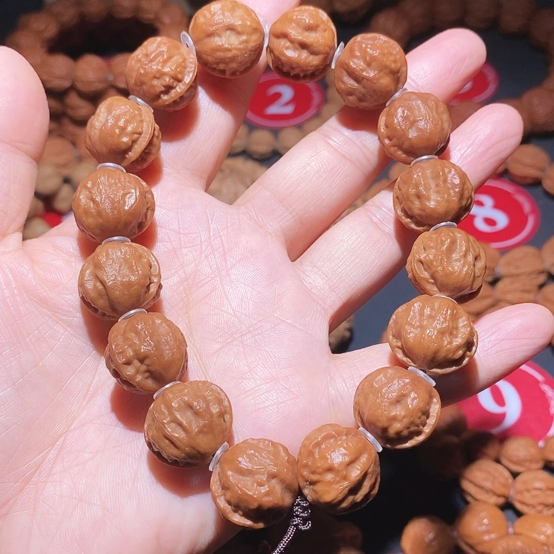 文玩核桃手串18尺野生山地蛤蟆手串