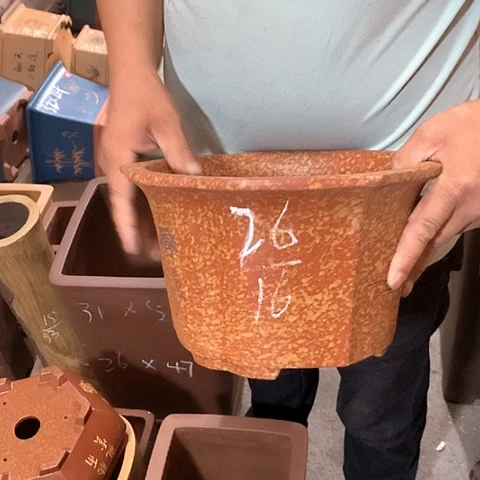 紫砂花盆手工制作