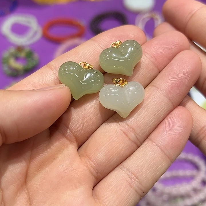 和田玉银S925镶嵌颈饰多样性发货拍一发一