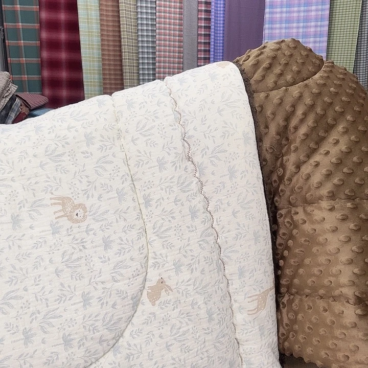 棉1.5米×2米皱皱纱豆豆被