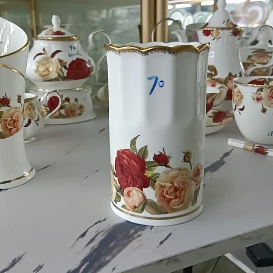 新疆西藏包邮金秋玫瑰口径9厘米高15.5厘米大容量筷子筒