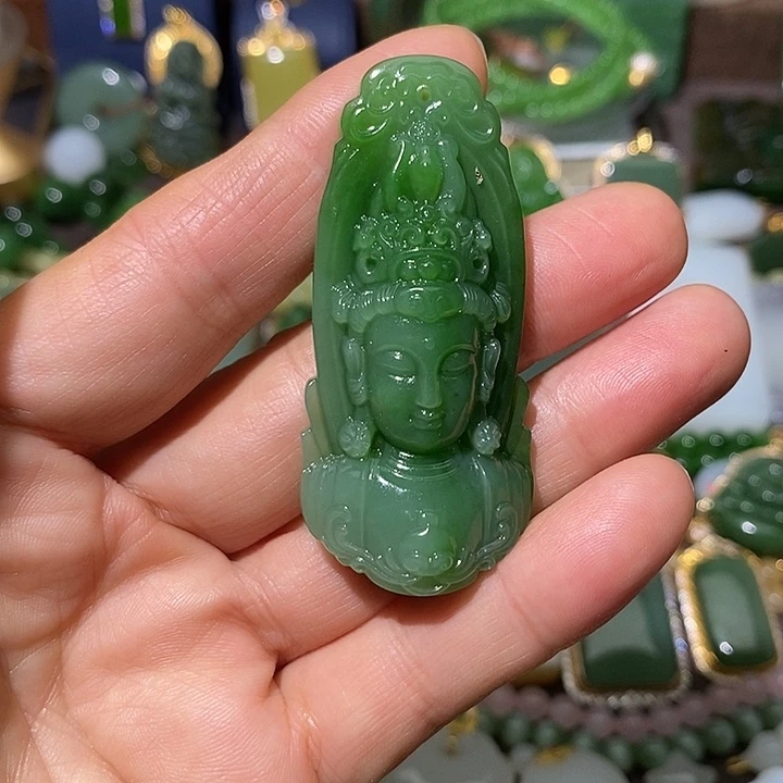 和田玉（碧玉）未镶嵌吊坠(不含链)