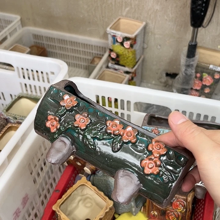 紫砂花盆粗陶材质多肉花盆