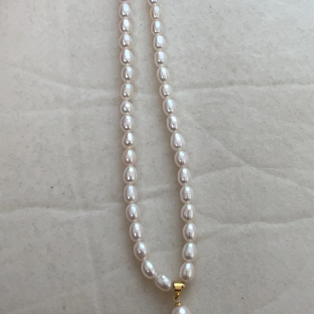 淡水珍珠手镯钛钢米珠项链