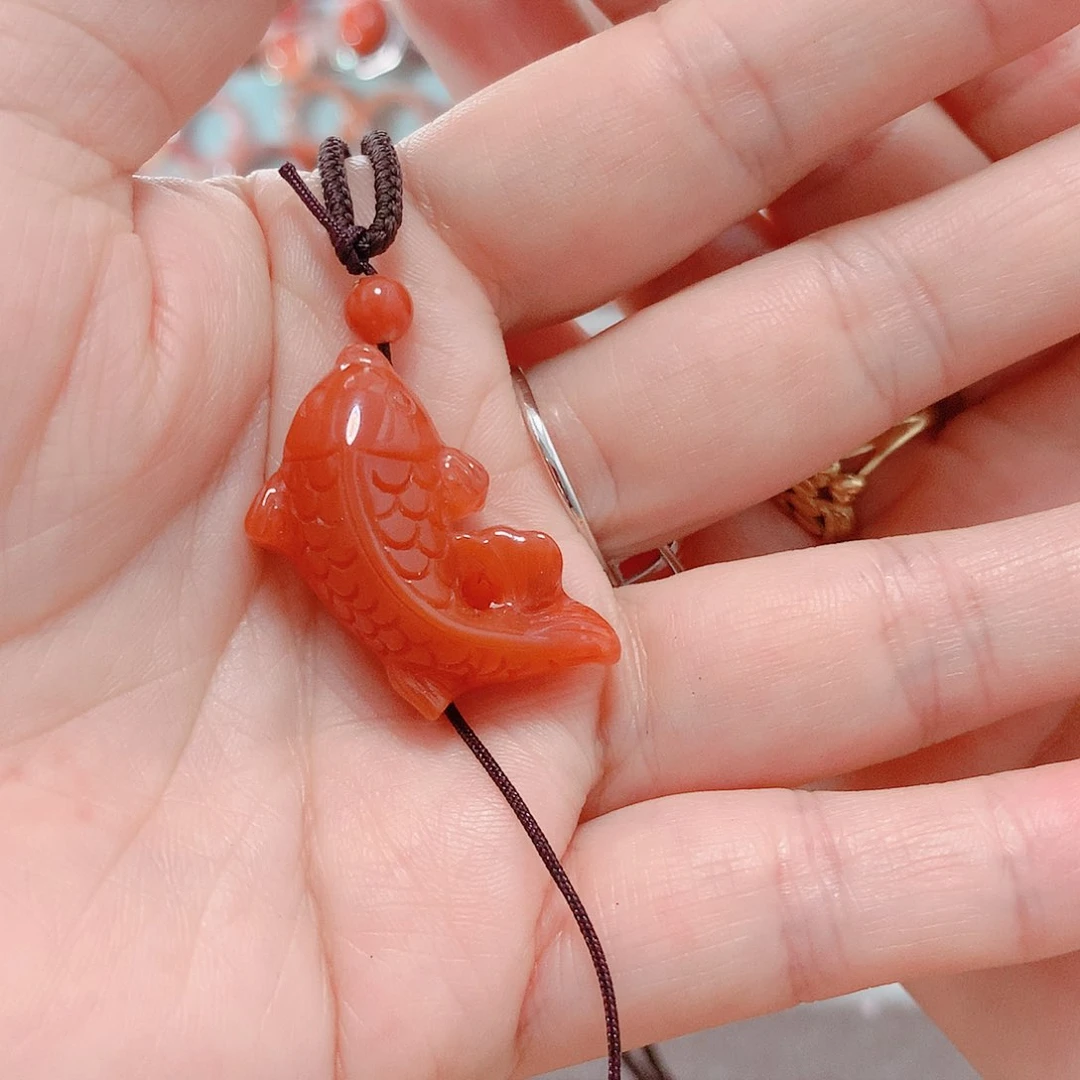 南红玛瑙吊坠(不含链)未镶嵌一***憨