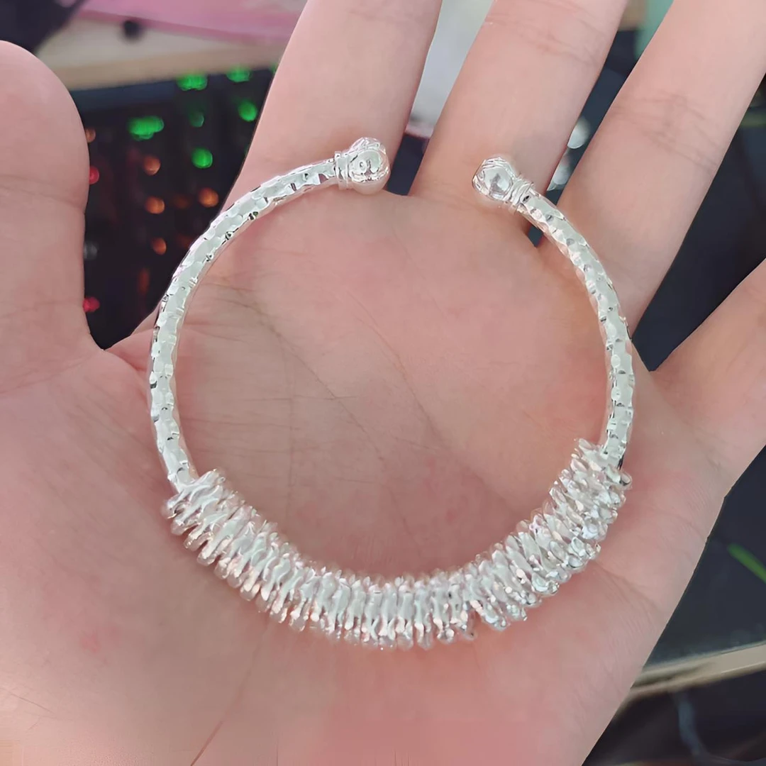 【清货专属链接】盘缠开口手镯 实心可调节百搭光面波光可爱少女心